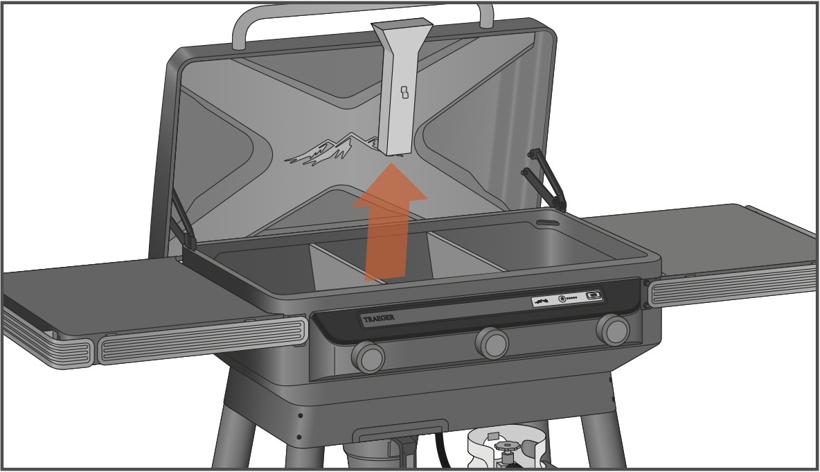 Grease Keg & Chute Replacement Flat Top Grill Traeger Support
