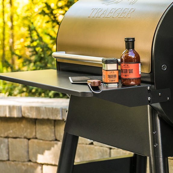 Traeger folding front outlet shelf