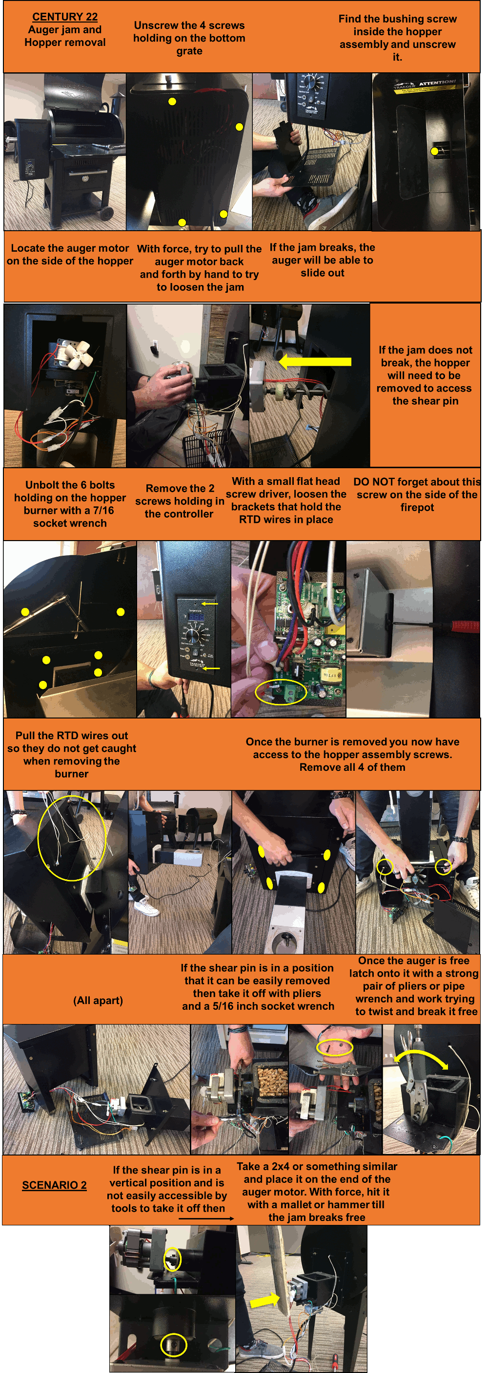 Traeger auger clearance stuck