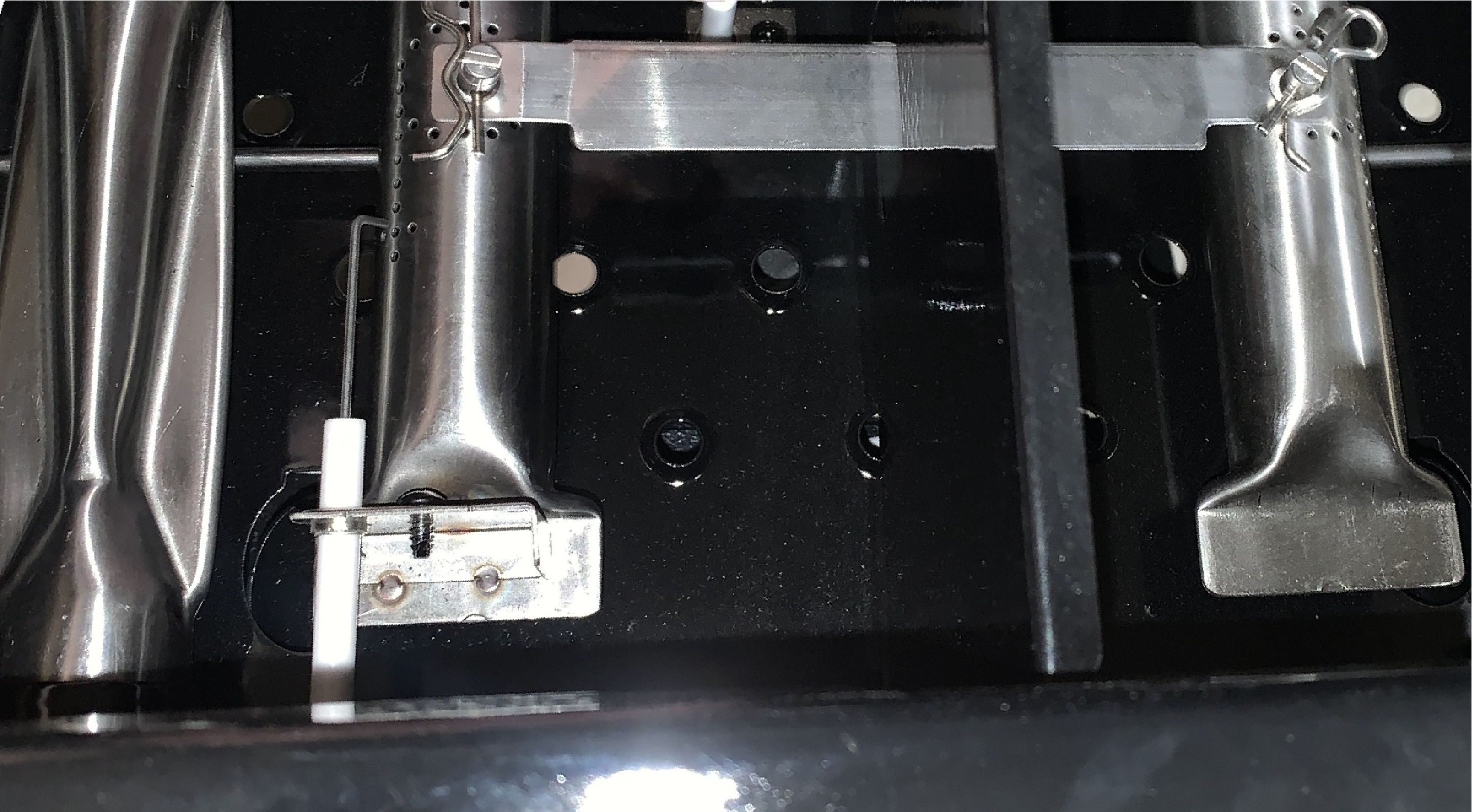 Image of burner, flame sensor and ignitor reinstalled. 