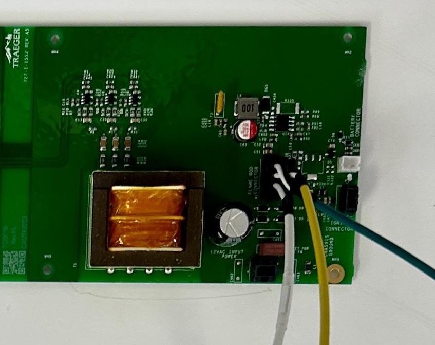 Image of the flame sensor harness.