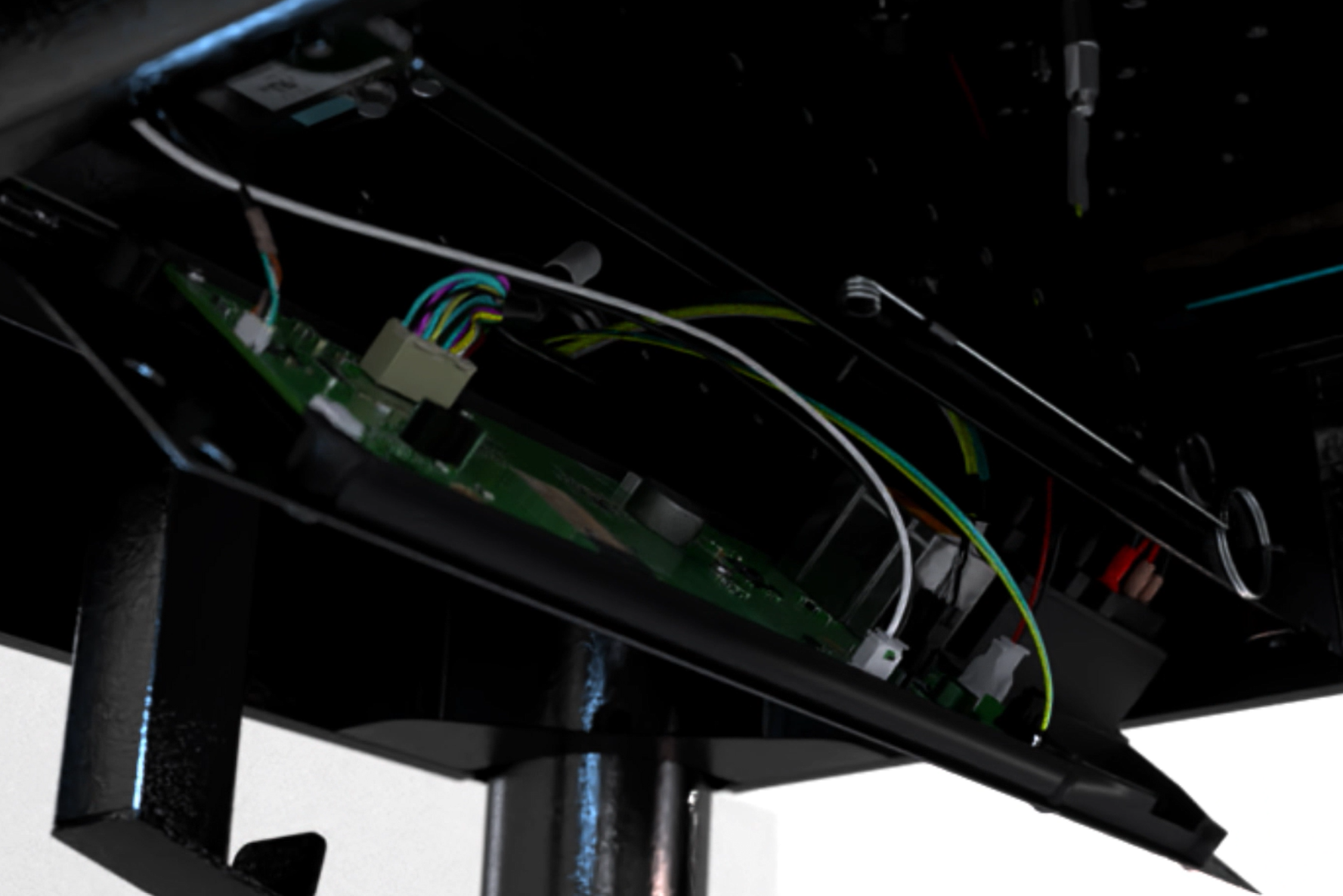 Image of the location of the motherboard.