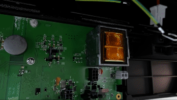 Animation showing the connectors being reconnected. 