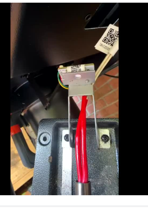 QR code on flame sensor