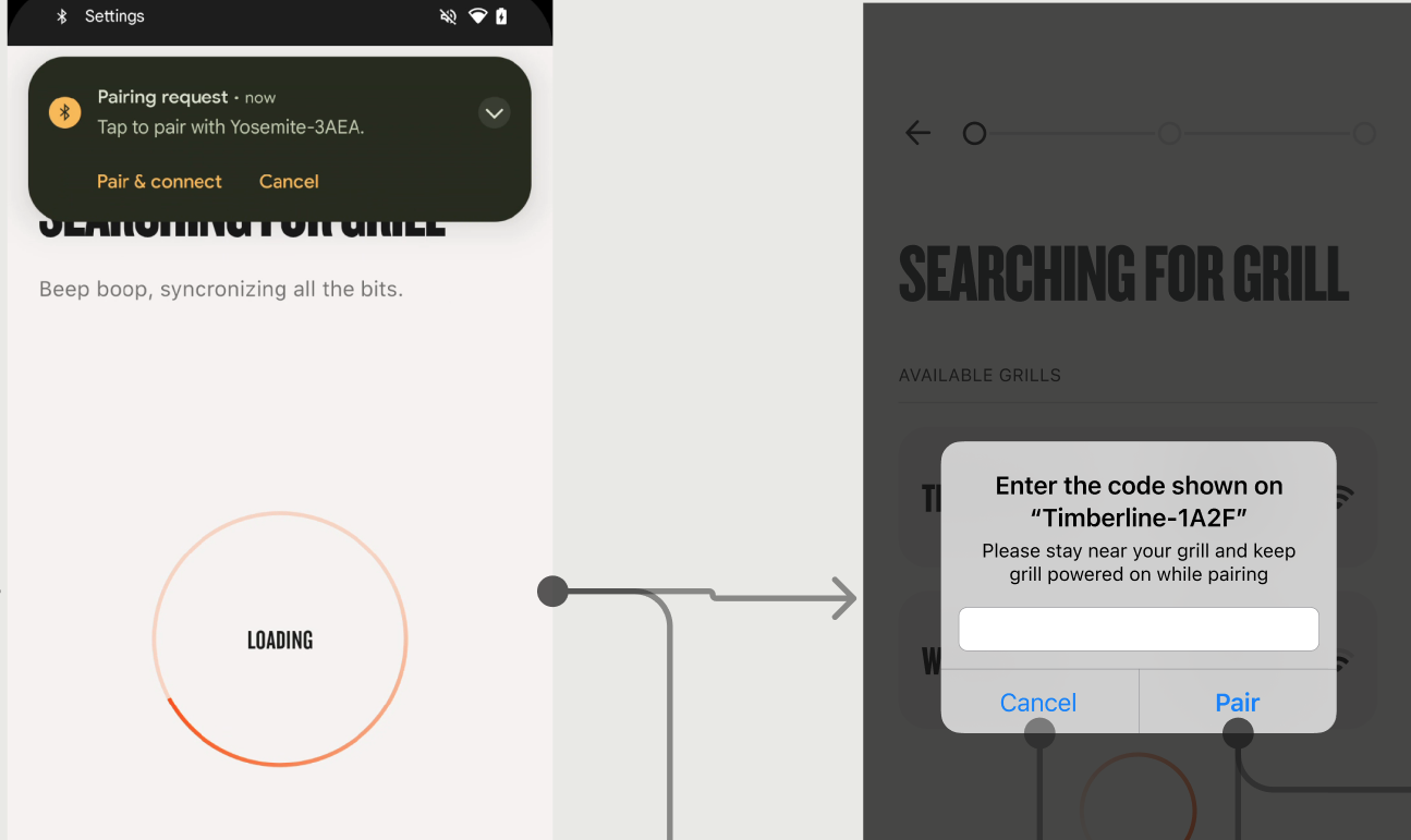 iphone searching for grill