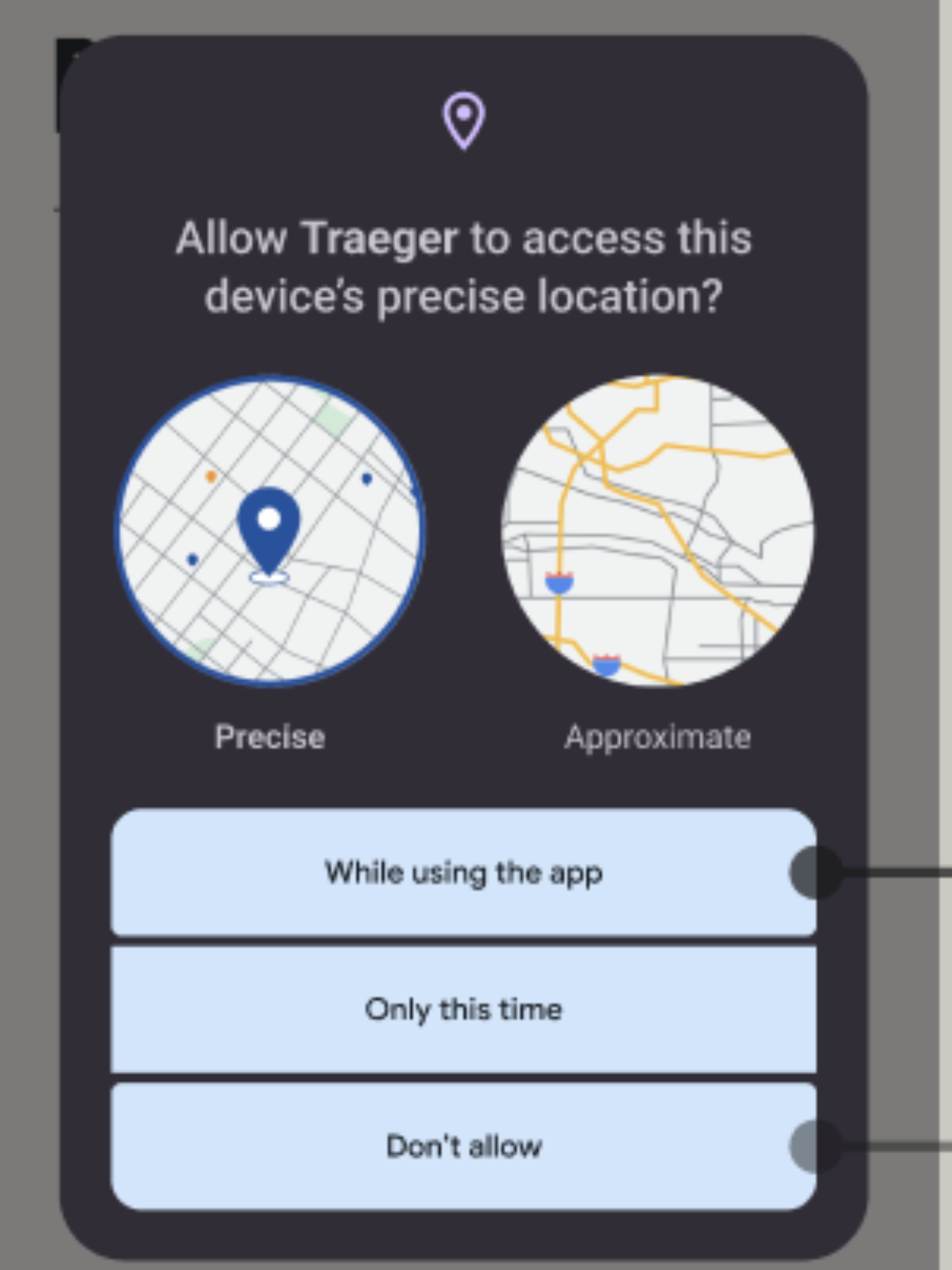 location access request