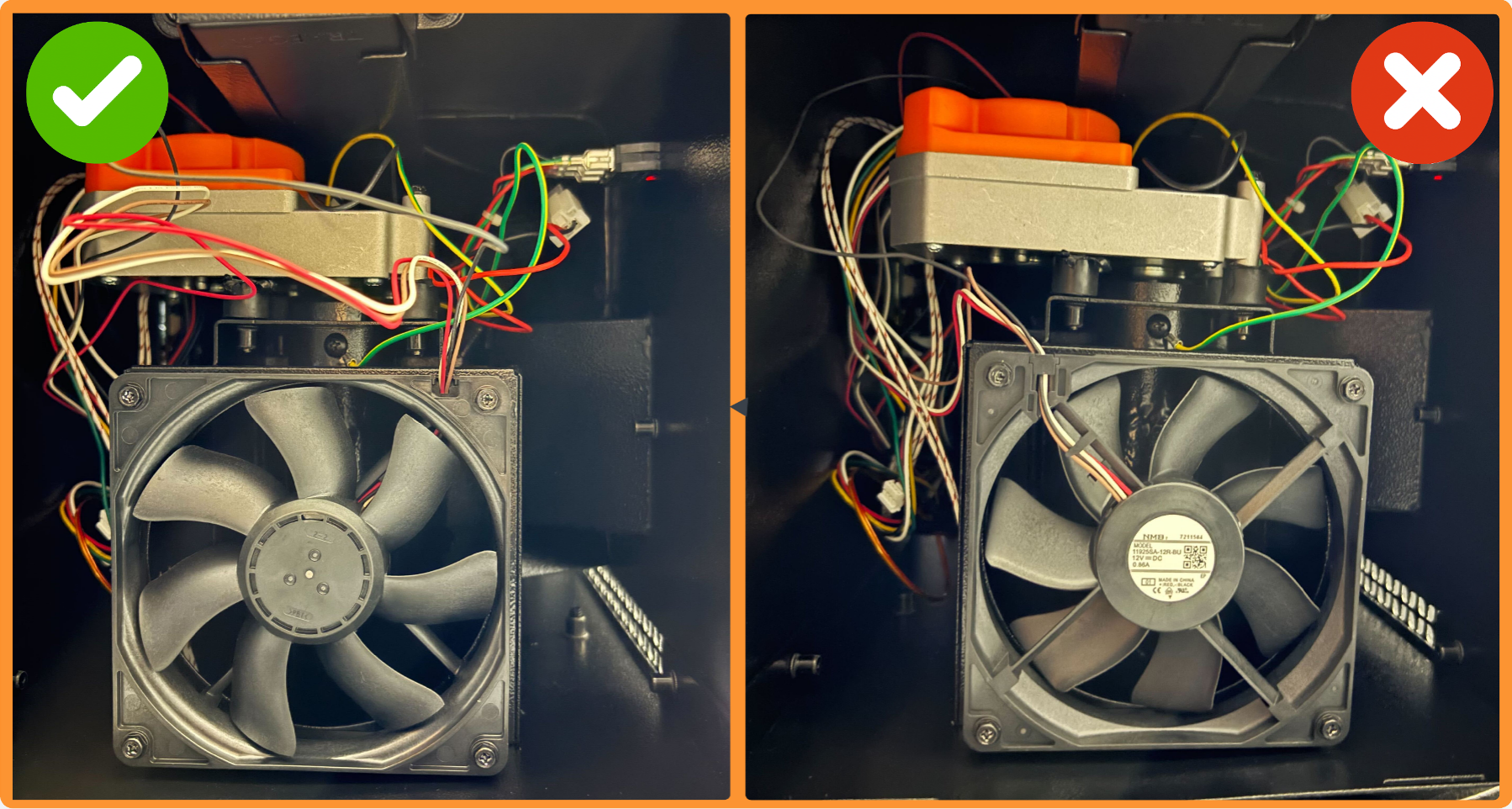 Correct way to install the Induction Fan
